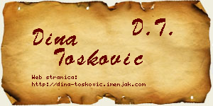 Dina Tošković vizit kartica